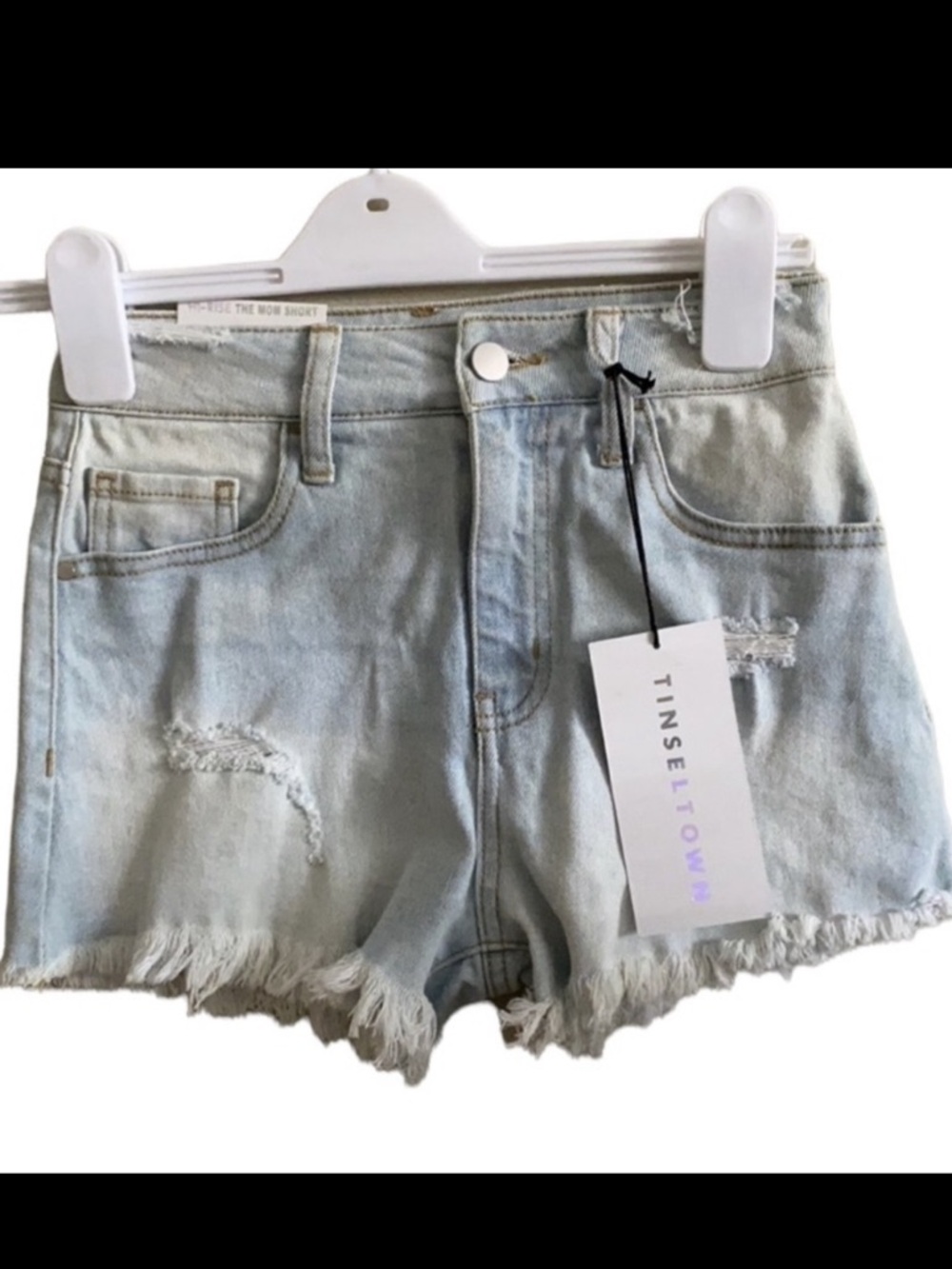 Tinseltown denim high-rise shorts ‘The Mom Short’ NWT Women’s size 1/25 | d9